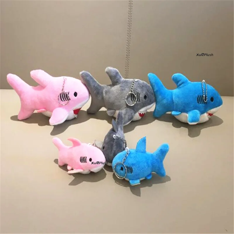 18cm Cute Shark Plush Toys Kawaii Pendant Keychain Stuffed Animals Kids GIFT  R 