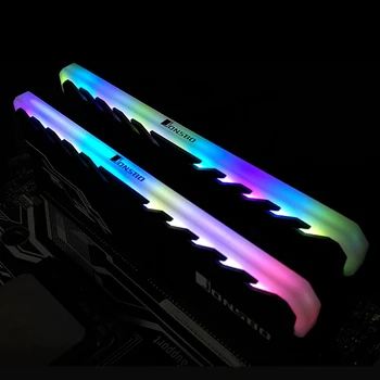 

2Pcs Jonsbo Memory Cooling Vest Radiator Cooler Shell RGB LED 256 Automatic Light Effect Aluminum Heatsink for Desktop RAM DDR3