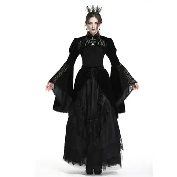 

Darkinlove Women's Gothic Bolero Jacket Ruffle Sleeve Lace Party Stage Performace Cosply Short Coat