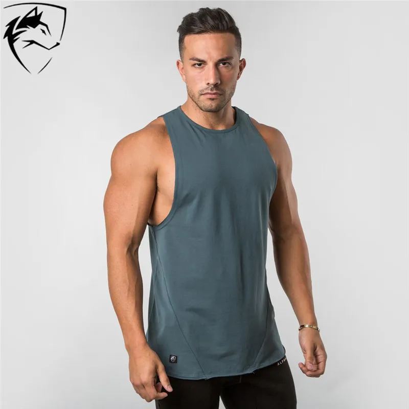 

ALPHALETE Brand Gyms Clothing Fitness Men Tank Tops Mens Bodybuilding Stringers Tank Tops Workout Singlet Sleeveless Shirts
