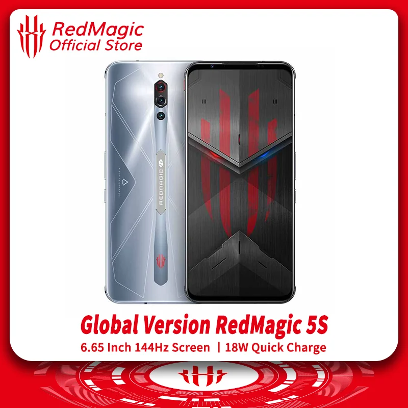 Global Version Nubia RedMagic 5S Gaming MobilePhone Snapdragon 865 Octa Core 6.65 Inch 144Hz Screen 18W Quick Charge