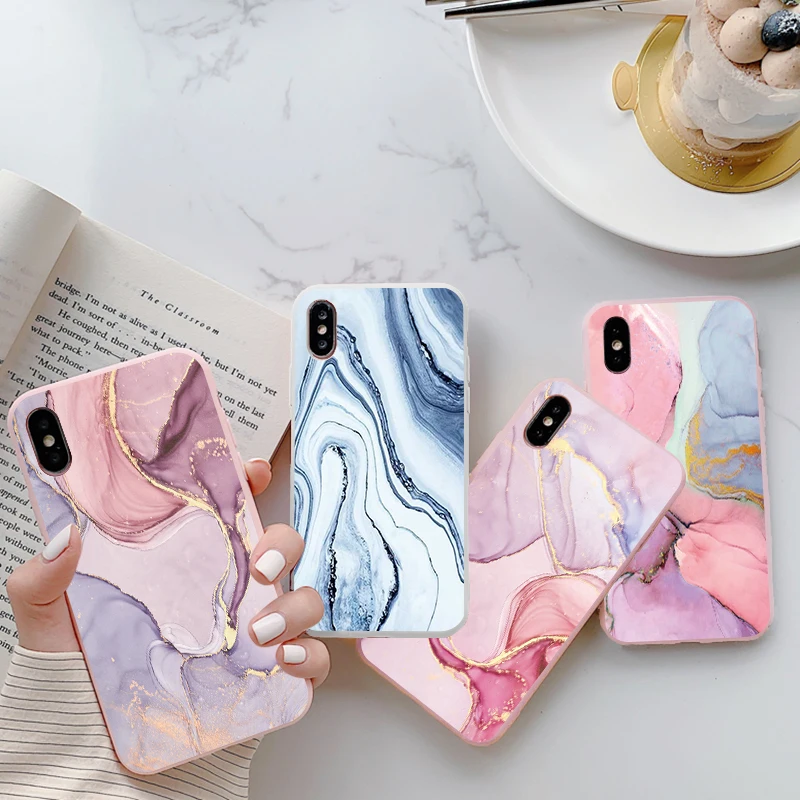 Мраморный чехол для Samsung Galaxy S20 FE S8 S9 S10 Note 20 S21 Ultra 10 Plus Pro Lite S7 Edge S10e A32 A52 A72 задняя
