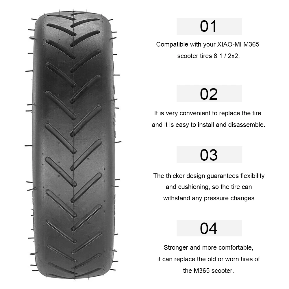 SFIT Твердые толстые внутренние трубы для M365 Pro Электрический скутер 8 1/2x2 резиновые камеры надувание колеса шины Твердые внешние шины