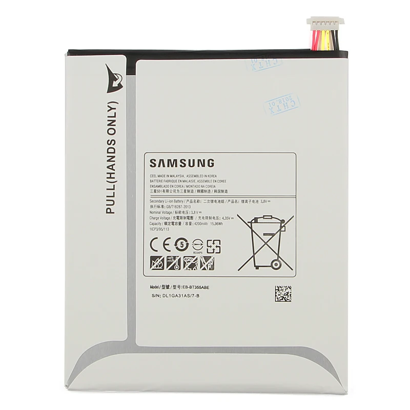samsung EB-BT355ABE Батарея для samsung GALAXY Tab A 8,0 T355C GALAXY Tab5 P355C SM-P350 SM-T350 SM-T355 4200 ма-ч