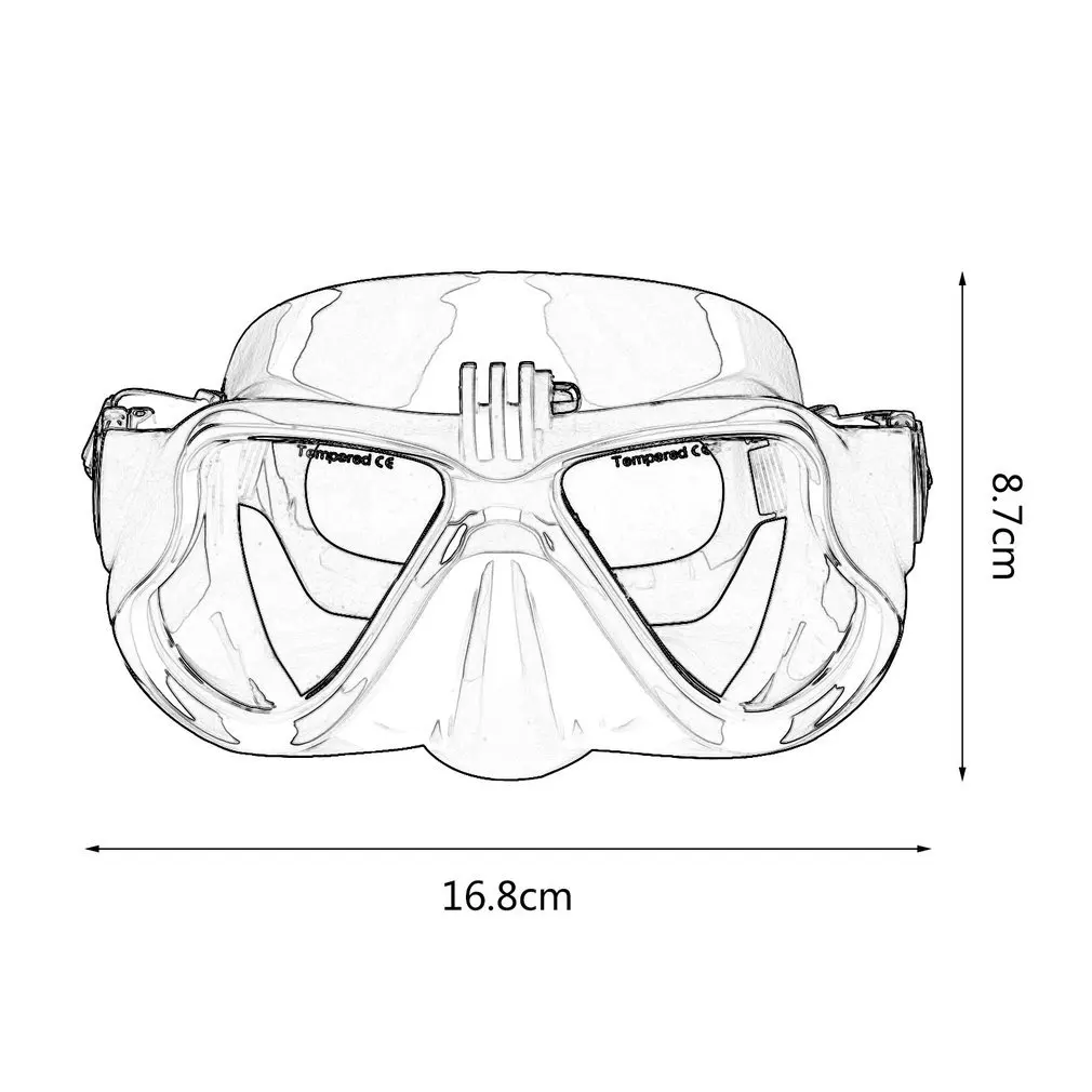 Подводная охотничья камера маска для дайвинга подводное плавание очки для плавания для GoPro Xiaomi SJCAM Спортивная камера