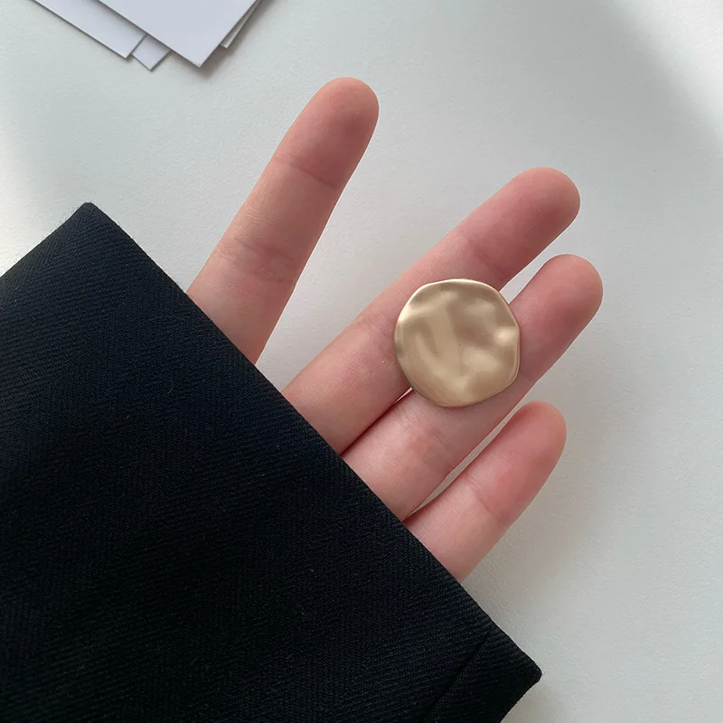 Gold Alloy Sewing Buttons 25/30mm For Clothes Decorative Handicraft Backpack Diy Supplies Large Scrapbooking Metal Button 6pcs 3
