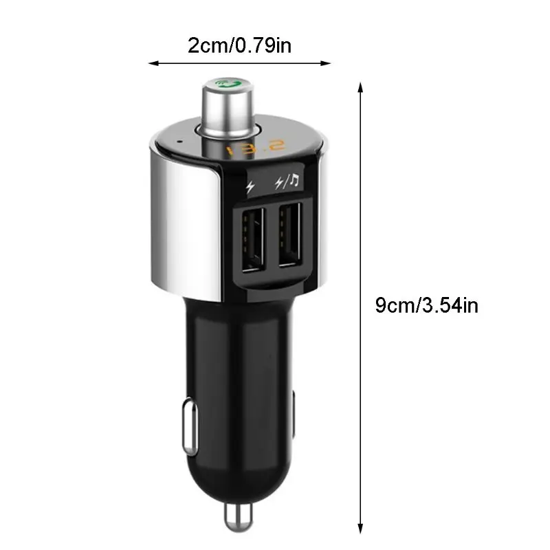 Двойное USB зарядное устройство C27A автомобильный беспроводной Bluetooth fm-передатчик ЖК-дисплей двойной usb зарядка MP3-плеер Радио адаптер