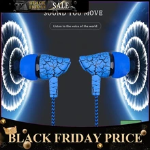 Новое поступление проводные наушники супер бас 3,5 мм трещины наушники вкладыши с микрофоном руки наушник для samsung