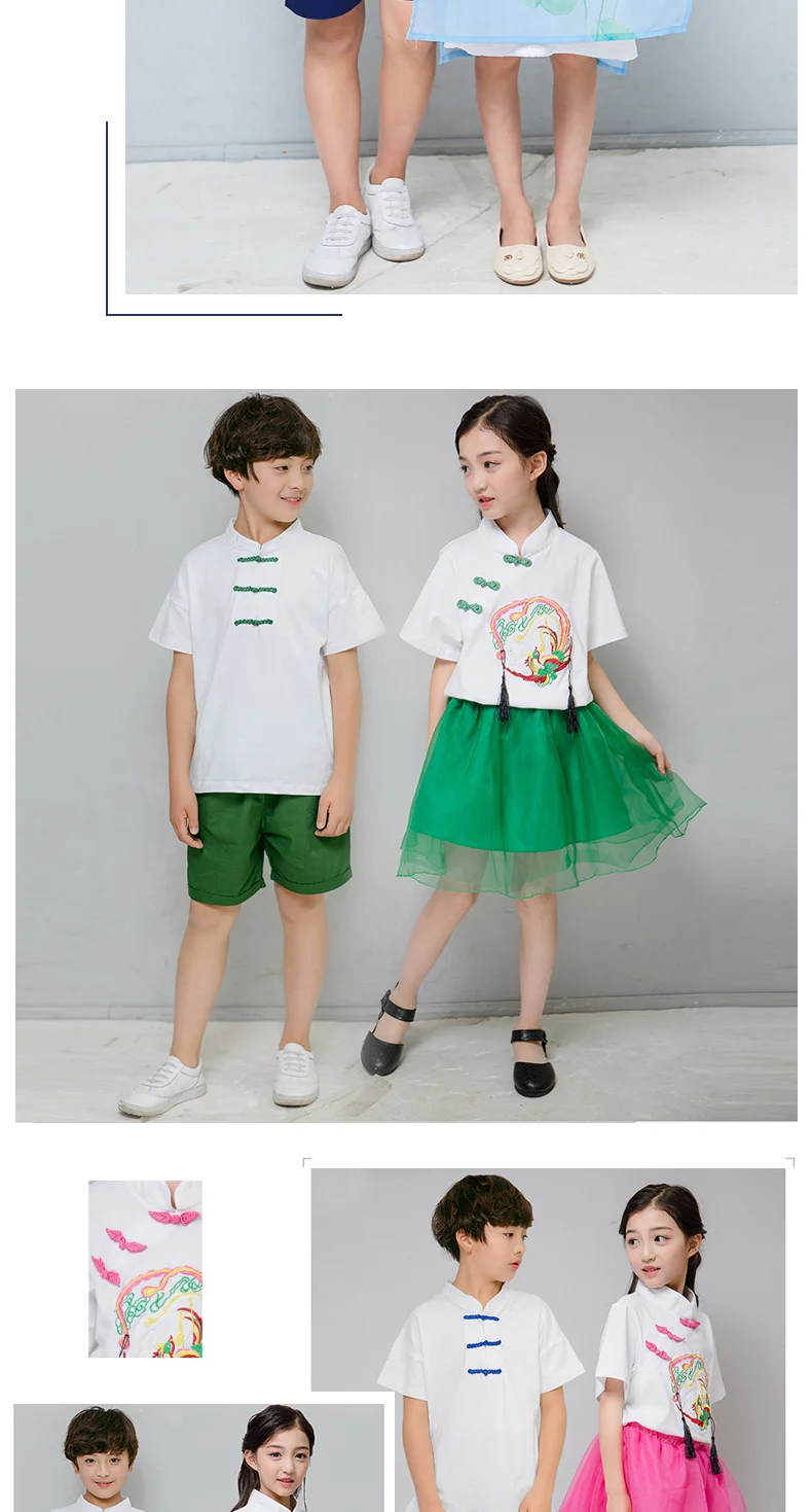 Children's Day Children Performance Clothing the Republic of China-Style Childrenswear Men And Women Child Choral Service Chines