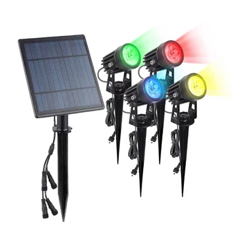 

Thrisdar IP65 Waterproof Solar Spike Spotlights Adjustable Outdoor Garden Patio Landscape Pathway Solar Lawn Light