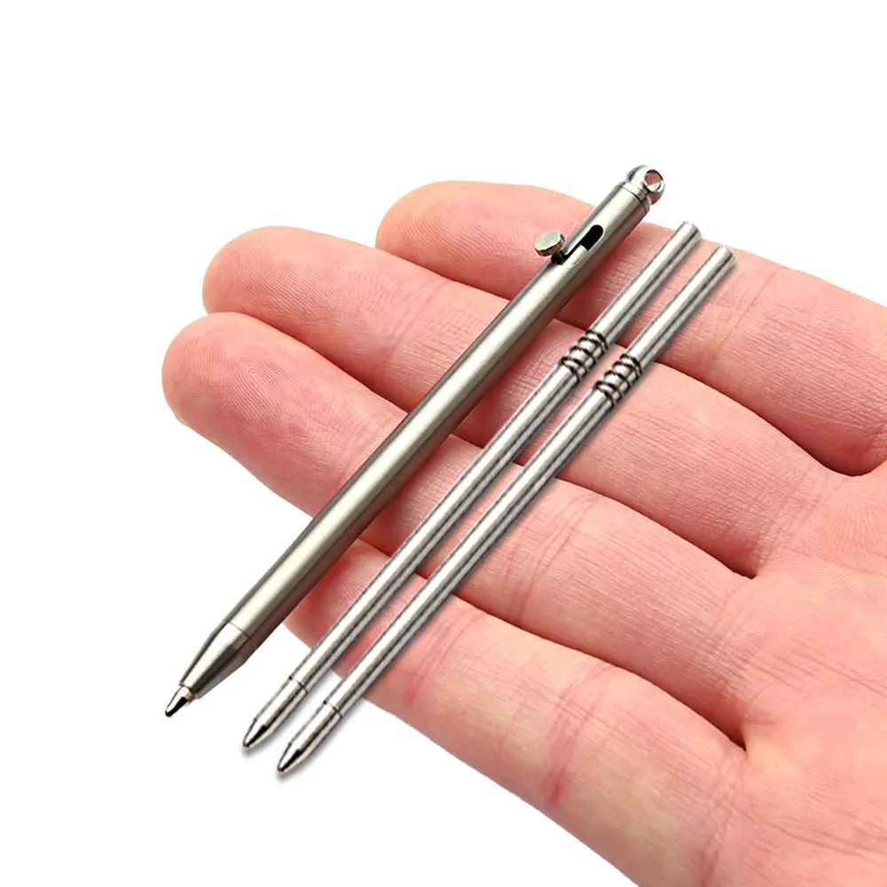 3 PCS Outdoor Portable Mini Pen Keychain Camping Hiking Tool Equipment Titanium |