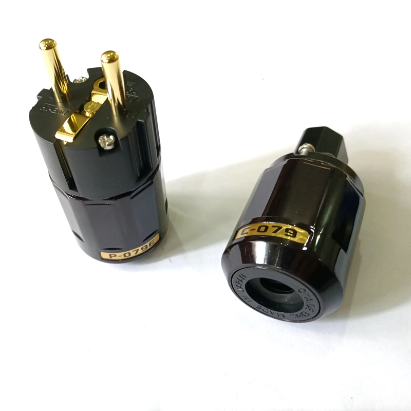 

Hi-End Gold Plated C-079 IECconnector P-079e EU Schuko Power Plug IEC Audio Connector HiFi Brass Ac Power Cord sockets 5 pairs