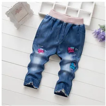 Ковбойские брюки-Капри Для девочек; ; новые летние товары; детская одежда; Брюки-Капри; эластичные модные детские джинсы