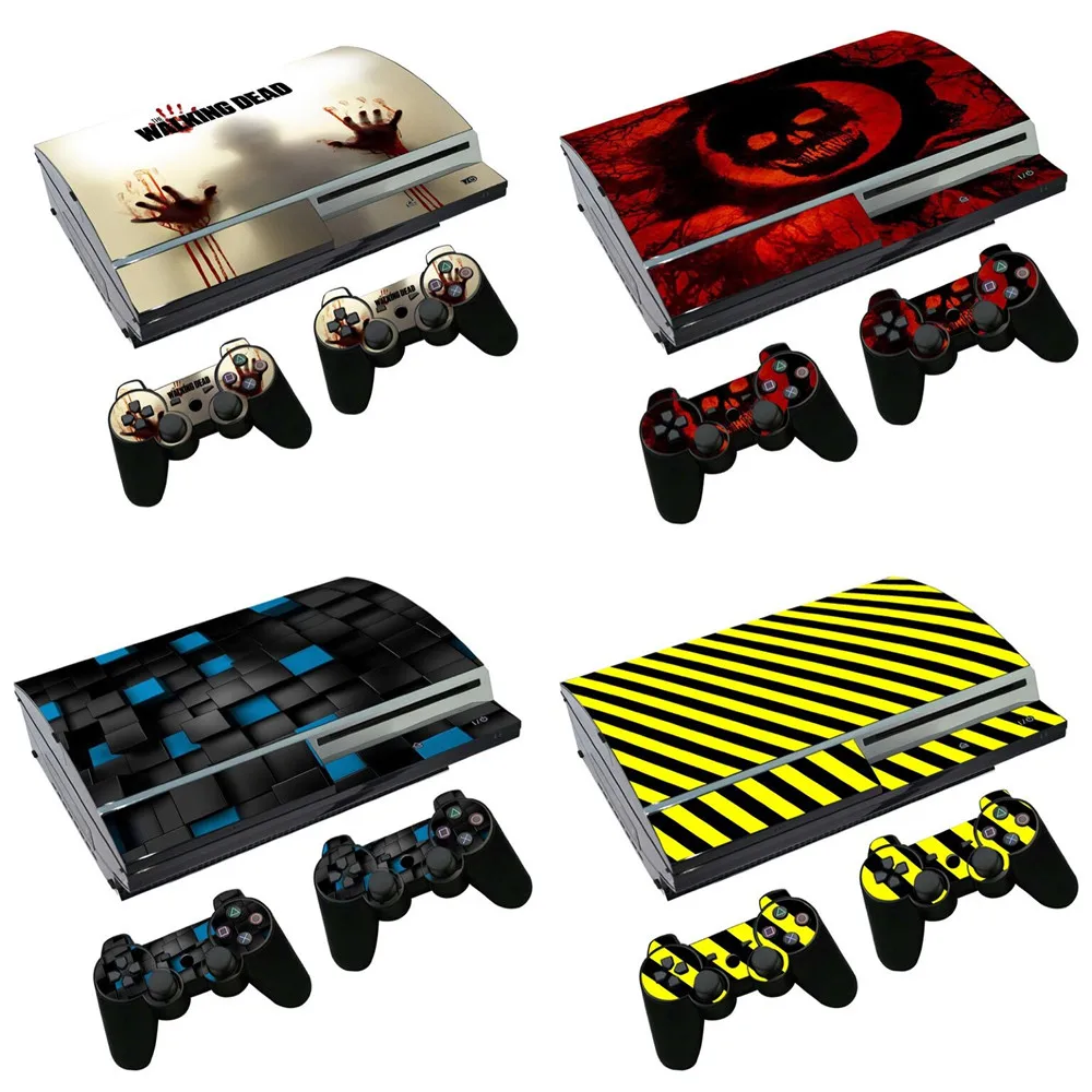 Белый углерод виниловая кожа Наклейка протектор для PS3 жир оригинальный наклейка