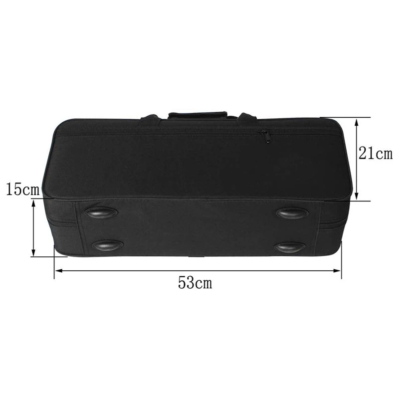  ABUO-Trumpet Gig Bag Box Backpack Water-Resistant Oxford Cloth Carrying Case with Adjustable Dual S