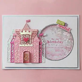 

KLJUYP Castle Metal Cutting Dies Scrapbook Paper Craft Decoration dies scrapbooking