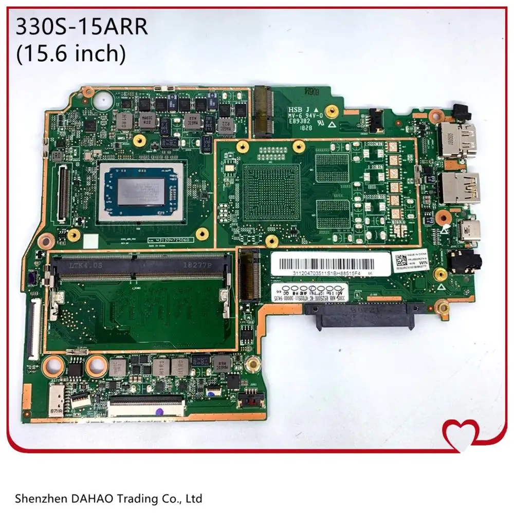Для Lenovo Ideapad 330S-15ARR материнская плата для ноутбука 5B20R27416 с Ryzen 5 R5-2500 CPU 4GB-RAM DDR4 100%