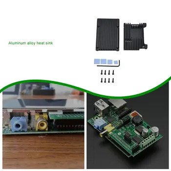 

For Raspberry Pi 4 Model B CNC Aluminum Alloy Case Metal Armor Shell with Heat Sinks for Raspberry Pi 4B-NO Fans