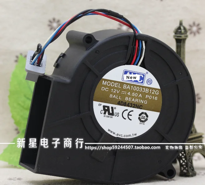 Для AVC BA10033B12G P050 Сервер охлаждающий вентилятор DC 12V 4.50A 97x94x33 мм 4-провод