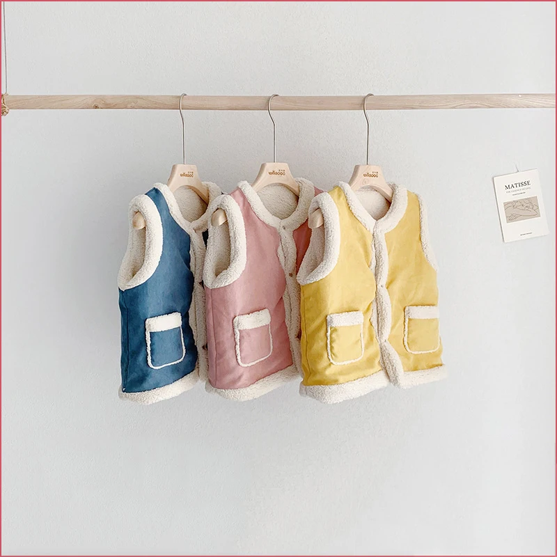 

2019 New Design Kids Baby Vest Boys Light Warm Children's Waist Chamois Coats Winter Autumn Toddler Girl Vest Outwear