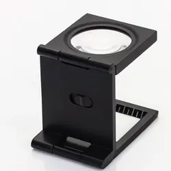 Loupe à échelle pliable, grossissement à échelle 10x, 2 lentilles optiques LED Lupa, tissu d'impression lumineux 