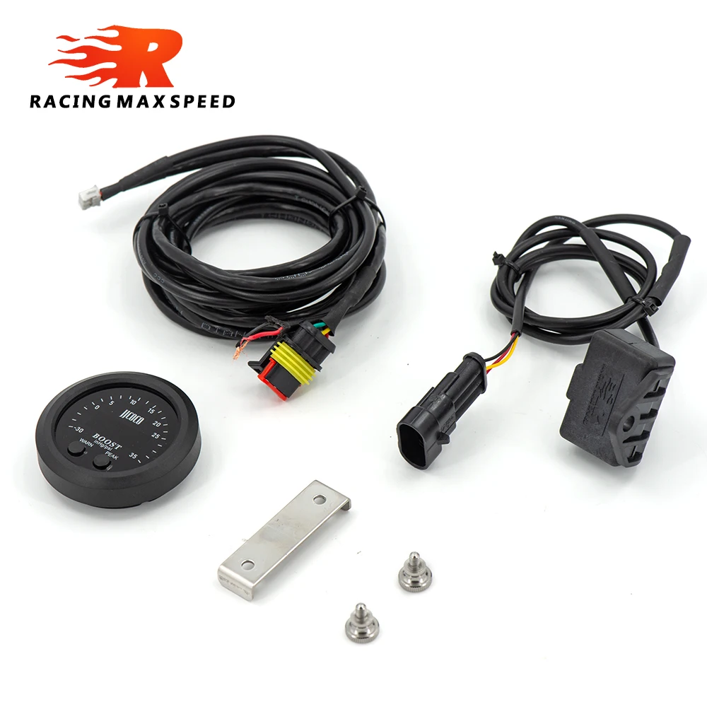 52MM S-Series Boost Gauge Ultra-Thin Round with Red Light LED Display Vacuum Turbo Meter -30psi~ 35PSI |