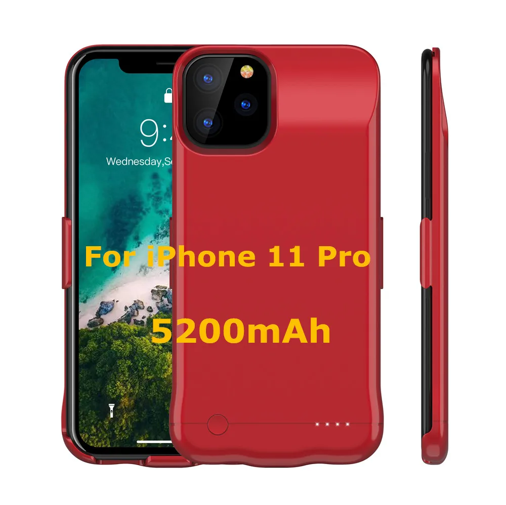 Red for 11 Pro Чехол для зарядного устройства для iPhone 11 Pro, аккумулятор max, чехол для зарядного устройства, чехол для iPhone 11, тонкий внешний аккумулятор - Цвет: Red for 11 Pro