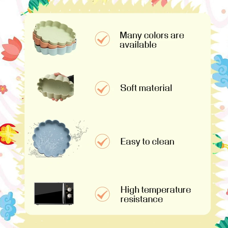 Let's Make 7pcs/set Silicone Baby Feeding Tableware Set Silicone Toddler Cup Bowl Food Plate Feeding Training Children Dishes