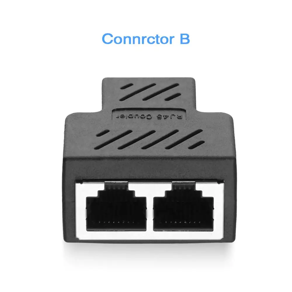 

RJ45 Splitter Adapter 1 to 2 Ways Dual Female Port CAT5/6/7 LAN Ethernet Cable A1