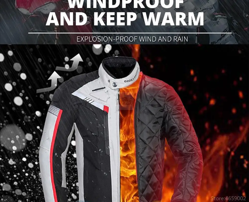 Waterproof Motorcycle Jacket Pants Off-Road Racing Motocross Riding Jacket Suit Men Windproof Touring Moto Protective Suit