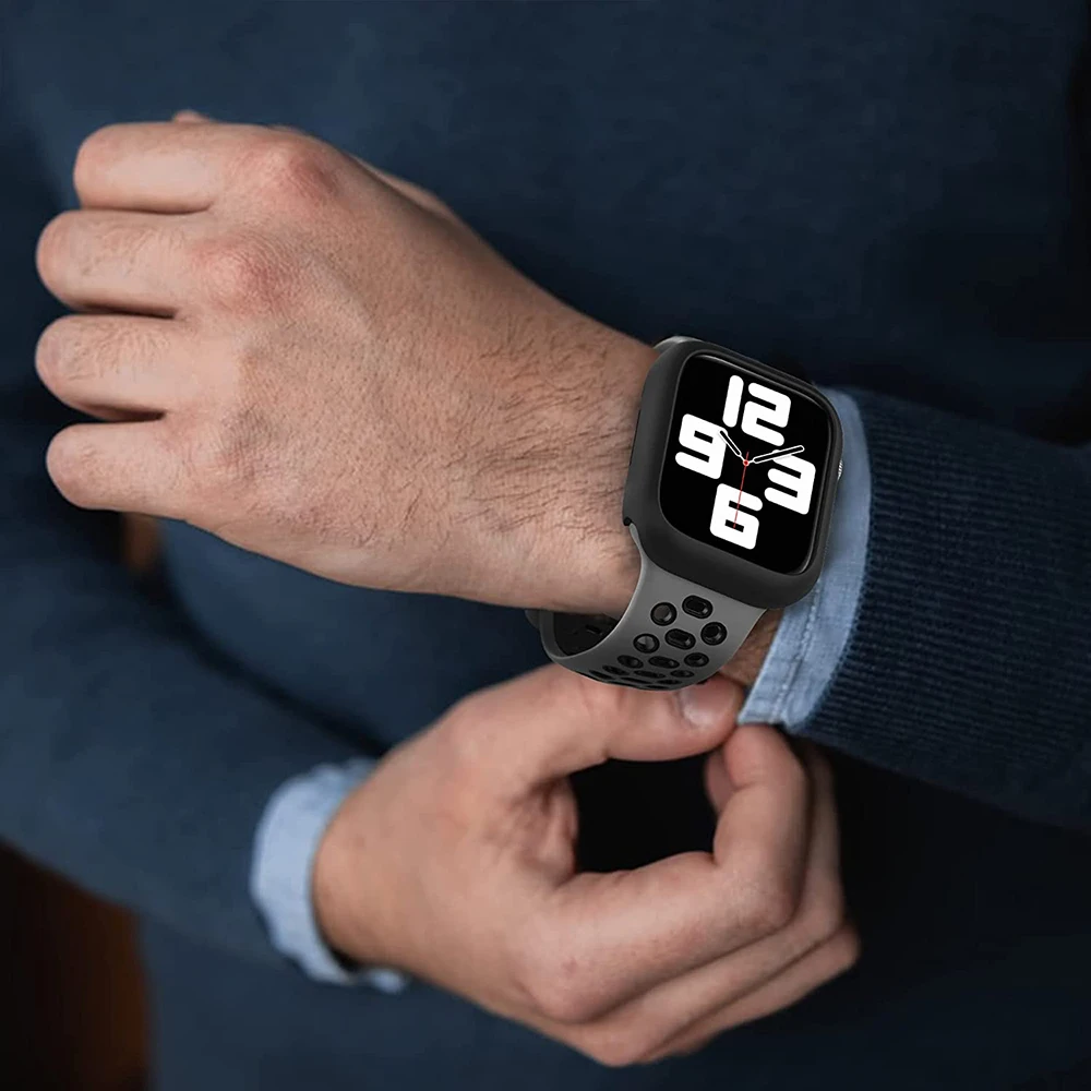 Cover for Apple Watch  45mm 41mm  44mm  40mm 42mm 38mm Shock-Proof Resist Bumper Protective Case for iWatch SE 7 6 5 4 3 2 1