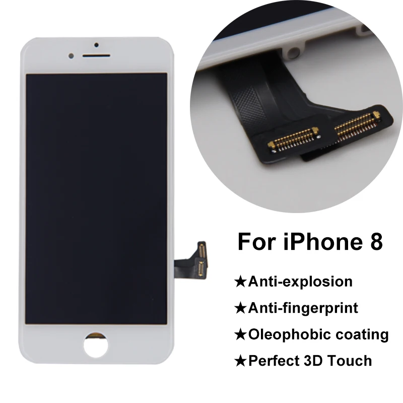 Замена ЖК-дисплея для iPhone 8 OEM дисплей дигитайзер сборка 3D сенсорный экран для iPhone 8 Plus ЖК-экран Замена Черный Белый