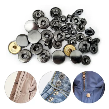 

10 Sets Metal Press Studs Sewing Button Copper Material Button Fasteners Sewing Leather DIY Craft Clothes Bag Accessories