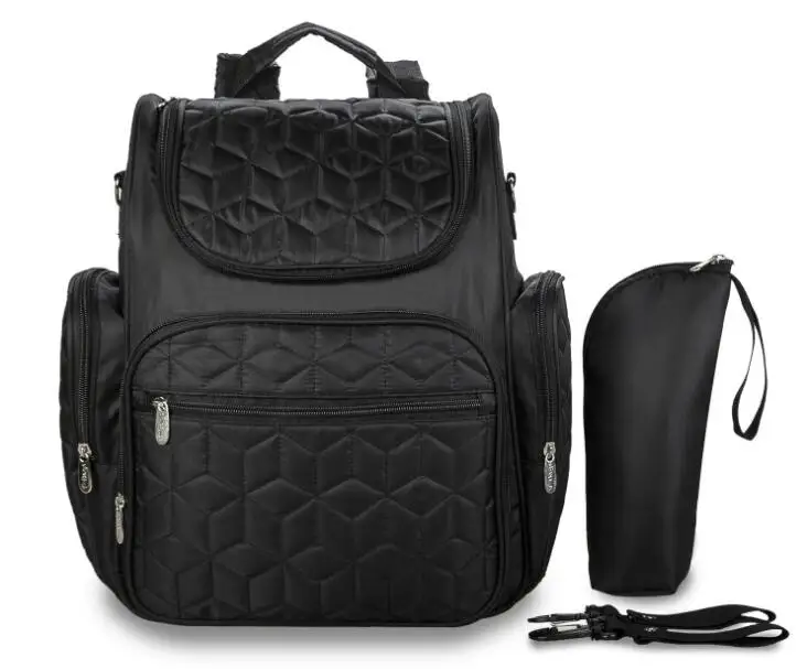 3 шт./компл. сумка для ухода за младенцем bolsa feminina коляска для подгузников рюкзак вместительные, для будущих мам мягкий подгузник сумки Детская сумка-Органайзер - Цвет: black
