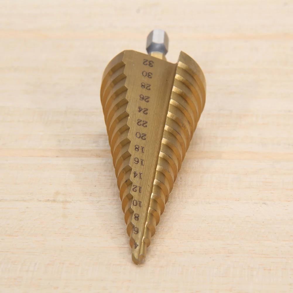 Шестигранные титановые ступенчатые конусные сверла резец отверстий 4 32 мм HSS4241