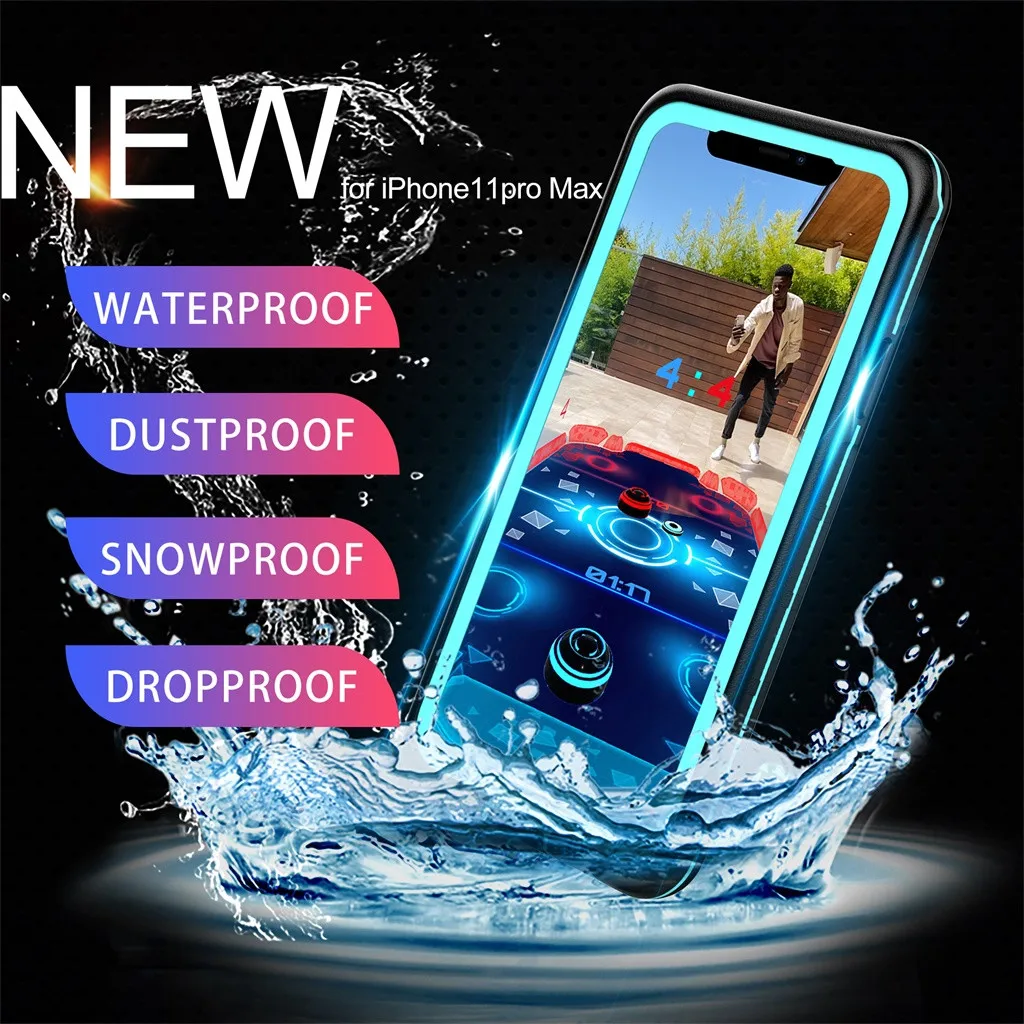 Чехол для IPhone 11pro Max 6,5 дюймов Чехол Крышка Прозрачный защитный чехол для защиты от царапин Водонепроницаемый Противоударная крышка чехол
