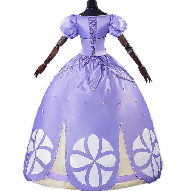 Costume de princesse Sofia violet pour femme adulte, robe de soirée cosplay  de dessin animé, robe de Rhd'Halloween et de Noël, paupières - AliExpress