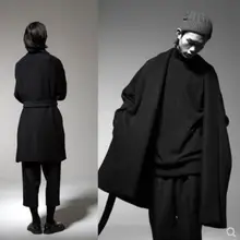 S-6XL, новинка, Мужская одежда, свободная, Джокер, для досуга, шерстяное пальто, утолщенное, шерстяное пальто-кардиган, пальто для волос, верхняя одежда, костюмы размера плюс