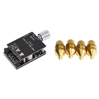 

4 Sets Shockproof Speaker Spikes with ZK-502L Bluetooth 5.0 Wireless o Digital Power Amplifier Stereo Board 50Wx2