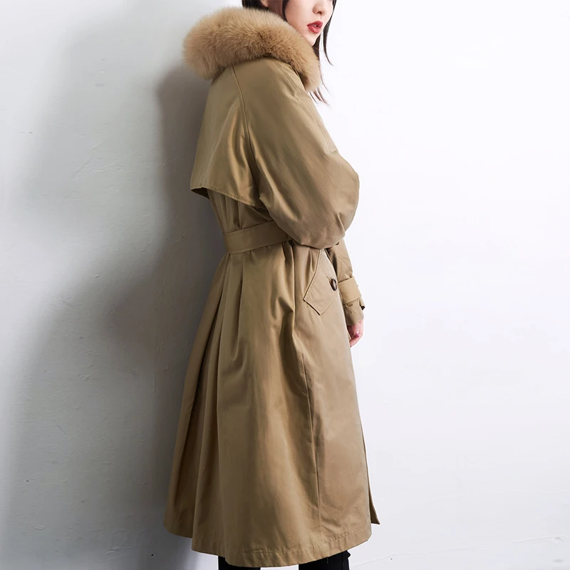 Thicken Trench Coat 2020 Down Jacket Women Winter