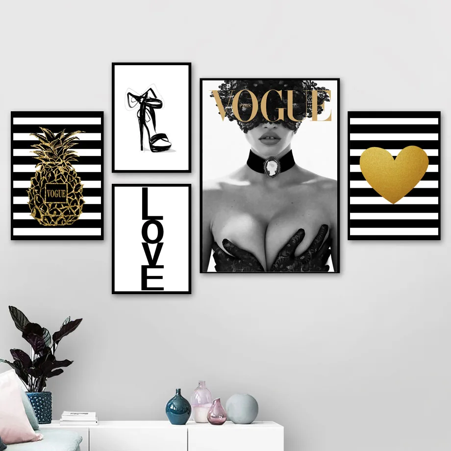 

Morden Girl Perfume Lipstick Wall Art Canvas Painting Nordic Posters And Prints Wall Pictures For Living Room Home Decor
