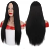 SHANGKE Synthetic Cosplay Wig Long Straight Middle Part Hair Blonde Pink Black Heat Resistant Fiber Long Hair Wigs For Women 2