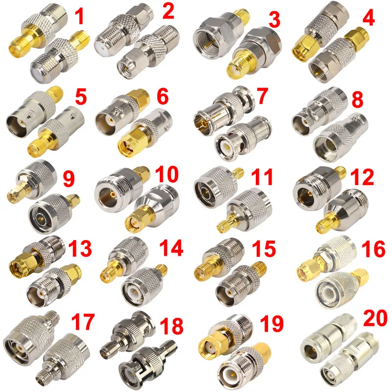Переходник SMA на F TV / BNC N TNC UHF PL259 SO239 штекер и гнездо радиочастотный коаксиальный
