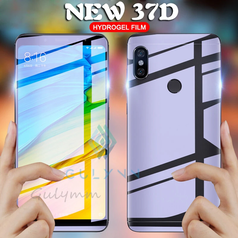 

Front + Back New 37D Soft Hydrogel Protective Film For Xiaomi Redmi Note 7 6 5 Pro A K20 Pro 7S 7Pro 5Plus Screen Protector Film