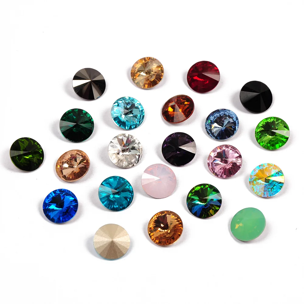 

1122 6mm Rivoli Shape Rhinestone Nails Art Accessories Nail Charms Colorful Crystal Nail Supplies For Professionals Decoration