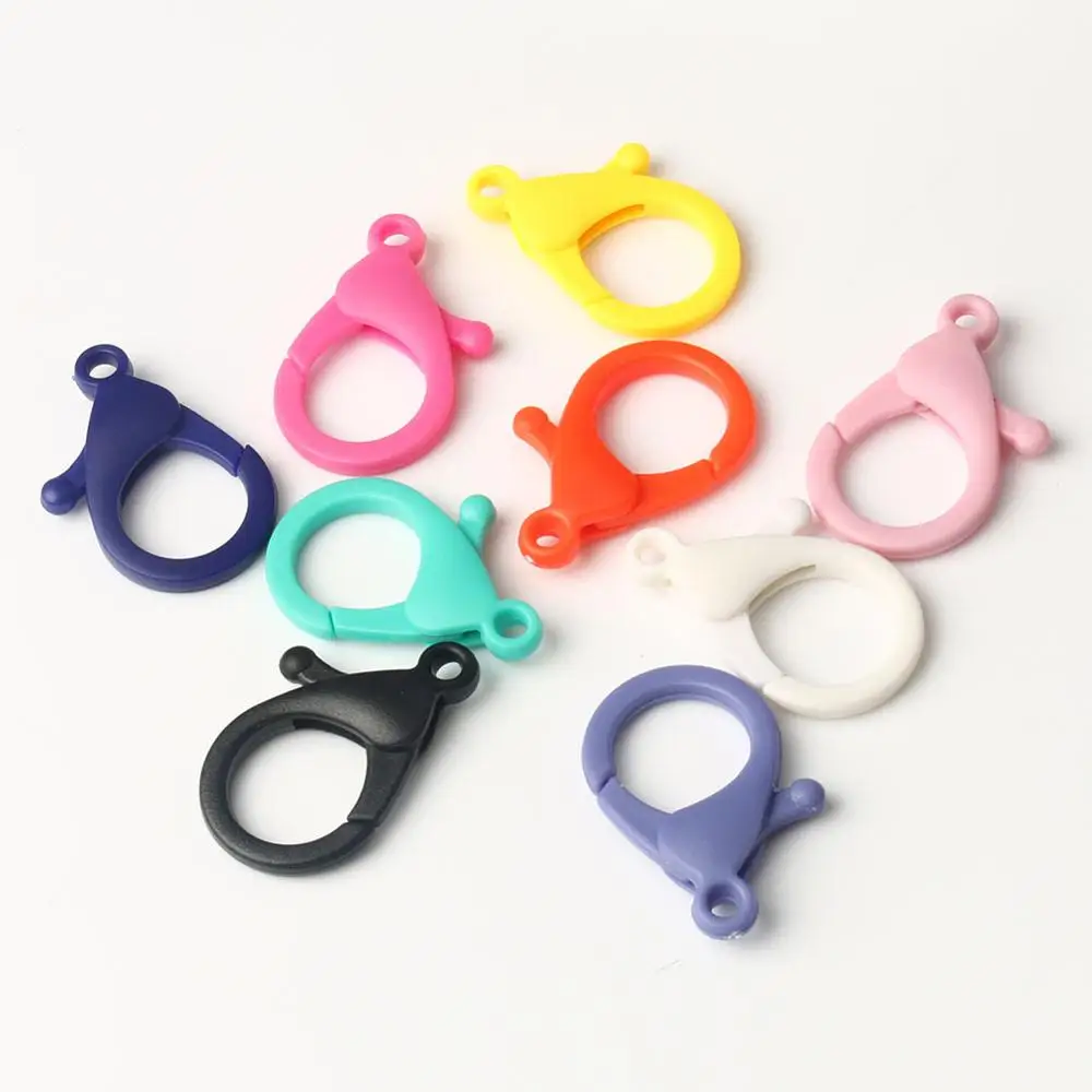 10pcs Colorful Plastic Lobster Clasp Hooks Clips Connectors for Jewelry  Making DIY Christmas Gift Mask Chain Accessories