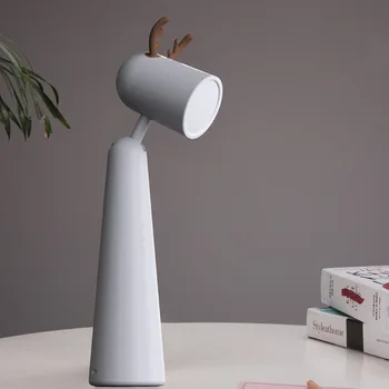 

Cute Animal Study Bedroom Eye Protection Kids Office Reading Bright LED Dormitory Desk Lamp USB Rechargeable Adjustable Head