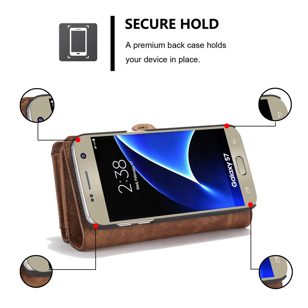 Роскошный кожаный чехол для samsung Galaxy S7 Edge S10 S9 S8 Plus Note 8 9, чехол-кошелек для iPhone XS Max XR X 6 6S 7 8 Plus