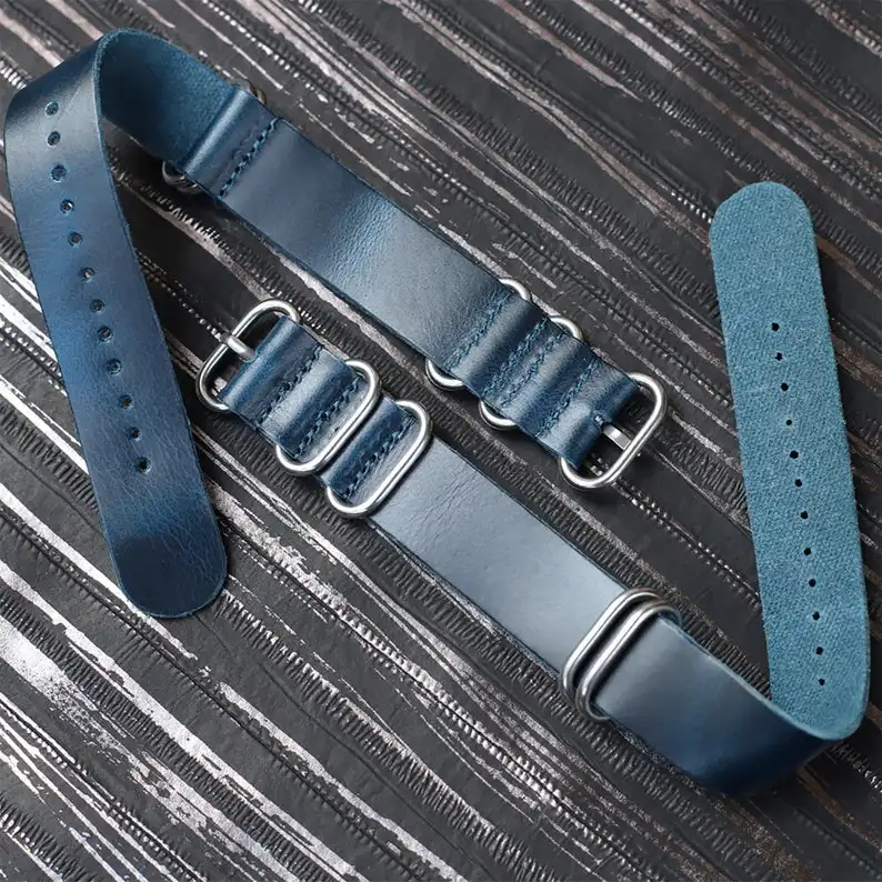 Premium Leather Watch Strap - Adjustable Replacement Band
