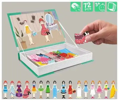 Детский Diy магнетизм фигуры из мозаики 3D детские Tangram головоломки мультфильм образовательная игрушка детский подарок динозавр животное - Цвет: 8726-13